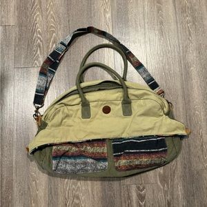 Roxy Green Printed Duffle Bag